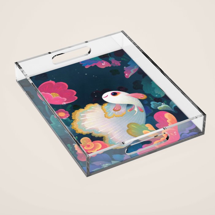 Flower guppy Acrylic Tray Gallery Image 1