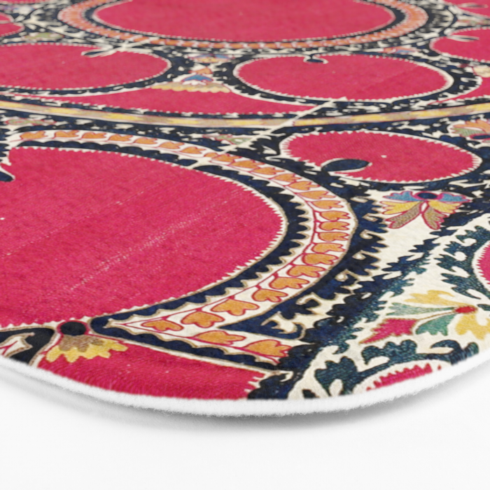 Tashkent Suzani Uzbekistan  Antique Carpet Bath Mat Gallery Image 3