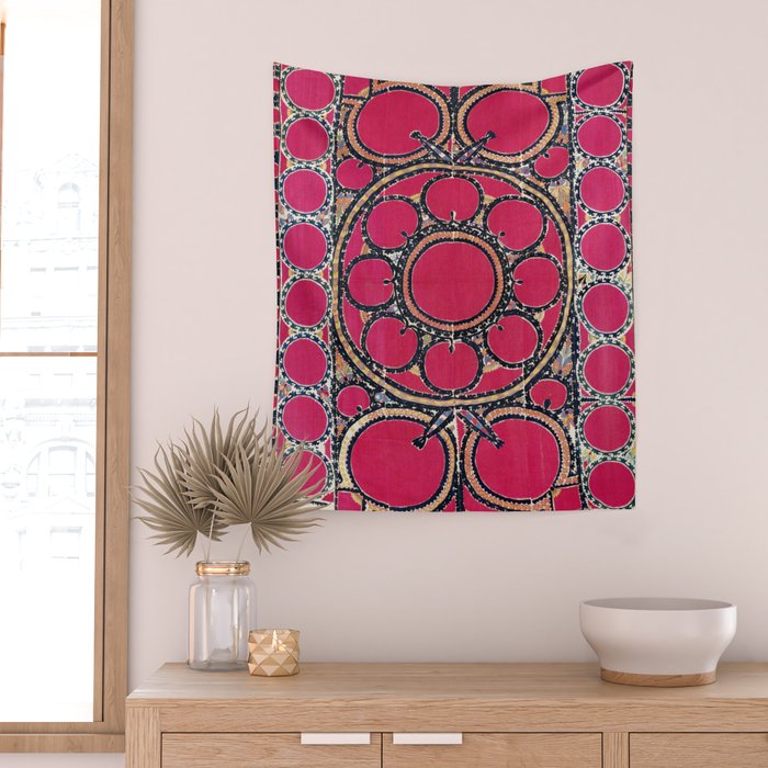 Tashkent Suzani Uzbekistan  Antique Carpet Wall Tapestry Gallery Image 2