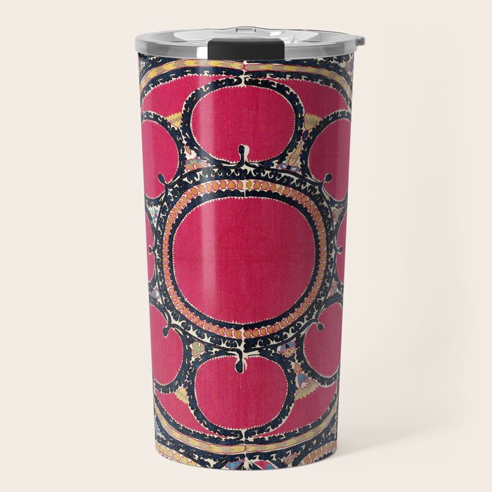 Tashkent Suzani Uzbekistan  Antique Carpet Travel Mug Gallery Image 1