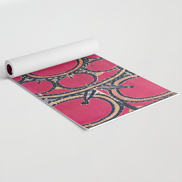 Tashkent Suzani Uzbekistan  Antique Carpet Yoga Mat Gallery Image 2