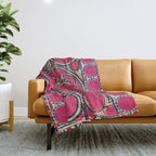 Tashkent Suzani Uzbekistan  Antique Carpet Throw Blanket Gallery Image 1