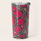 Tashkent Suzani Uzbekistan  Antique Carpet Travel Mug Gallery Image 2