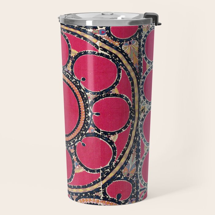 Tashkent Suzani Uzbekistan  Antique Carpet Travel Mug Gallery Image 2