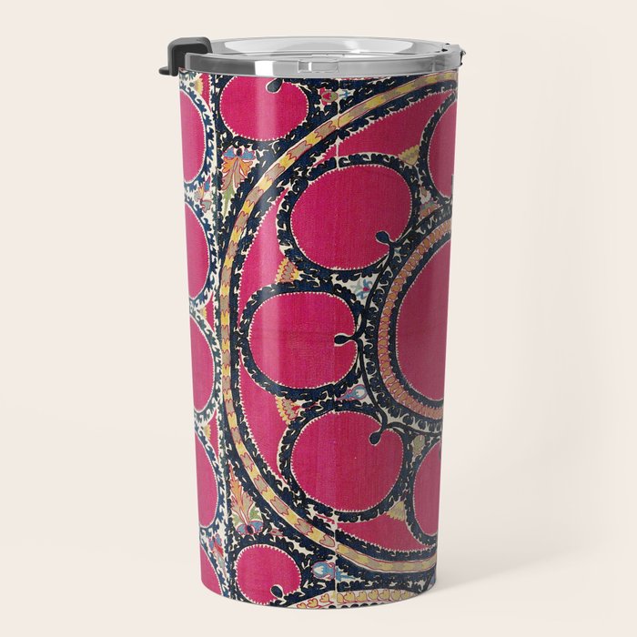 Tashkent Suzani Uzbekistan  Antique Carpet Travel Mug Gallery Image 3
