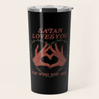 Satan Loves You Travel Mug Gallery Image 1