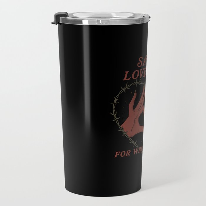 Satan Loves You Travel Mug Gallery Image 3
