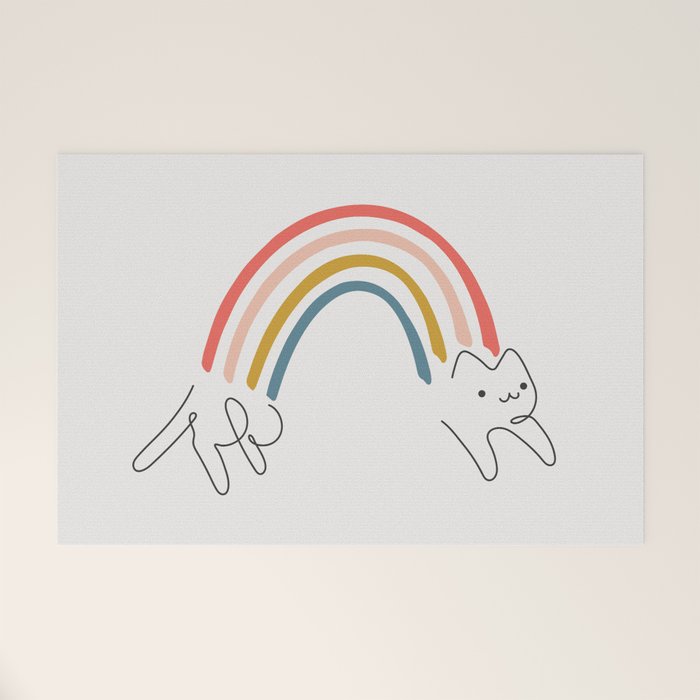 Rainbow Cat 1 Welcome Mat Gallery Image 1
