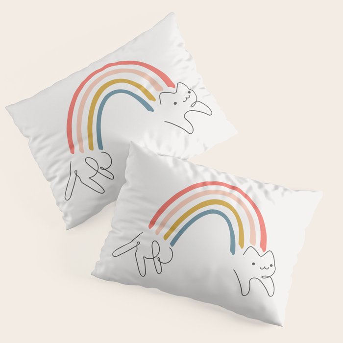 Rainbow Cat 1 Pillow Sham Gallery Image 3