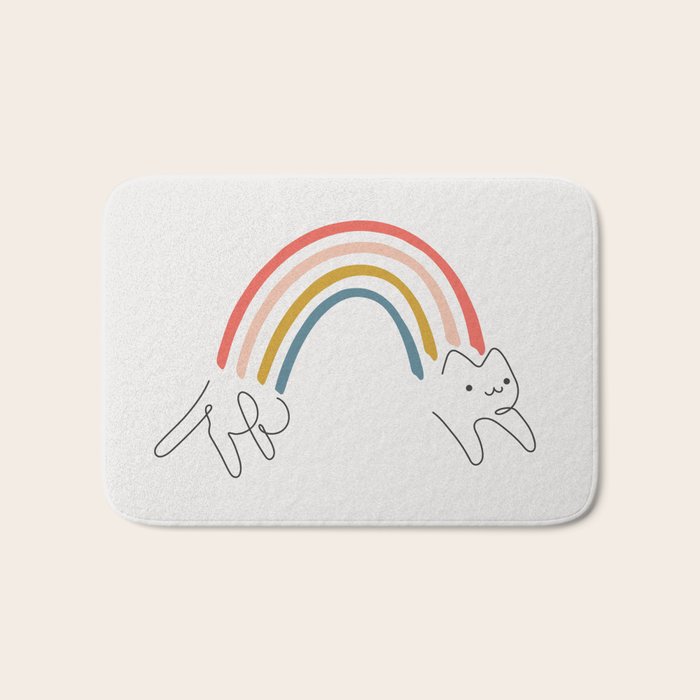 Rainbow Cat 1 Bath Mat Gallery Image 1