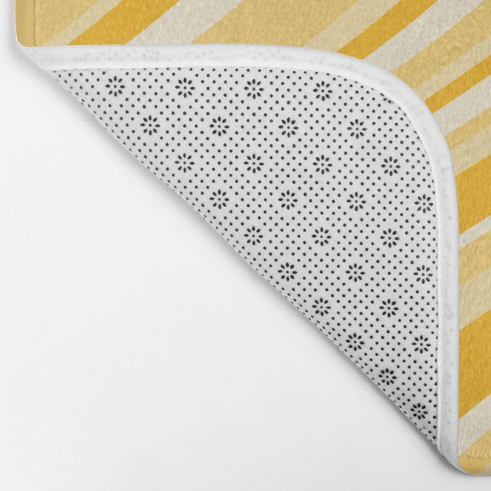 Wavy Stripes XXII - Golden Sunshine Yellow Bath Mat Gallery Image 2