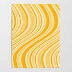 Wavy Stripes XXII - Golden Sunshine Yellow Poster Gallery Image 4