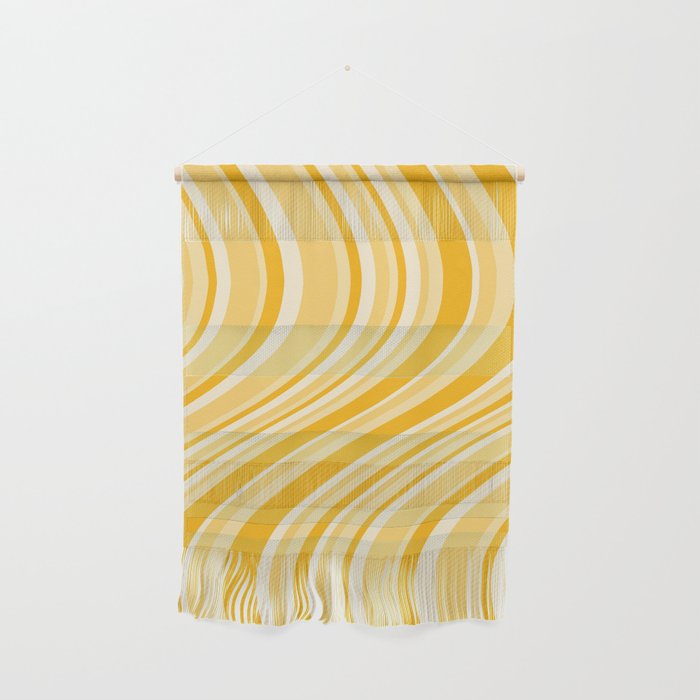 Wavy Stripes XXII - Golden Sunshine Yellow Wall Hanging Gallery Image 1
