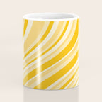 Wavy Stripes XXII - Golden Sunshine Yellow Coffee Mug Gallery Image 4
