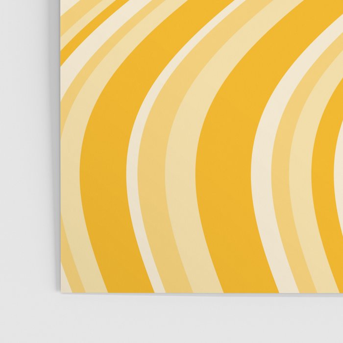 Wavy Stripes XXII - Golden Sunshine Yellow Poster Gallery Image 3