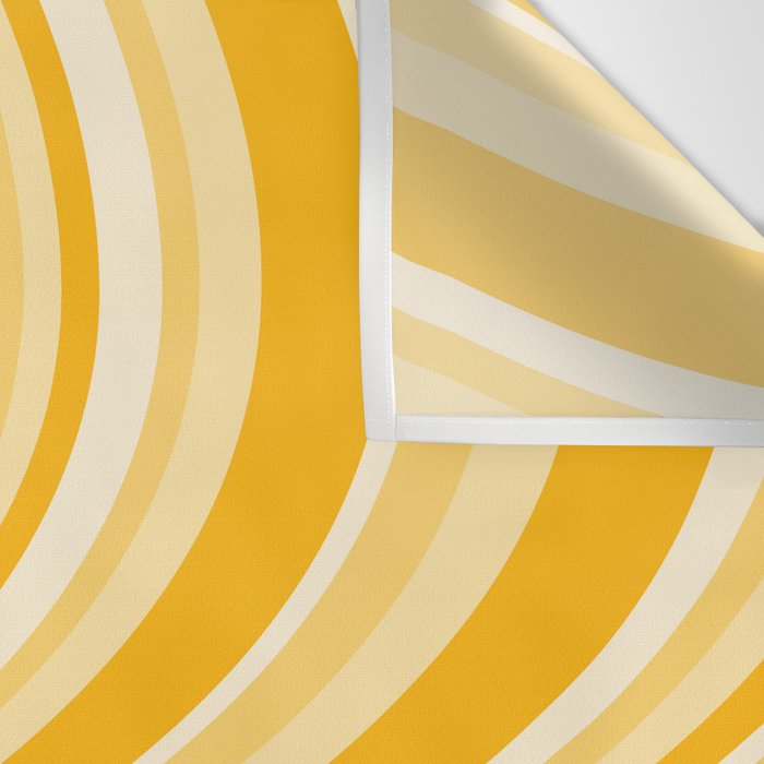 Wavy Stripes XXII - Golden Sunshine Yellow Wall Tapestry Gallery Image 3