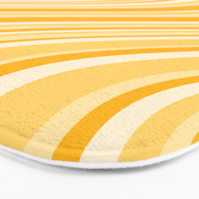 Wavy Stripes XXII - Golden Sunshine Yellow Bath Mat Gallery Image 3