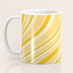 Wavy Stripes XXII - Golden Sunshine Yellow Coffee Mug Gallery Image 3