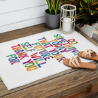 Do Something Today That Your Future Self Will Thank You For in Rainbow Watercolors Outdoor Rug Gallery Image 2