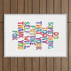 Do Something Today That Your Future Self Will Thank You For in Rainbow Watercolors Outdoor Rug Gallery Image 1