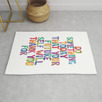 Do Something Today That Your Future Self Will Thank You For in Rainbow Watercolors Rug Gallery Image 1