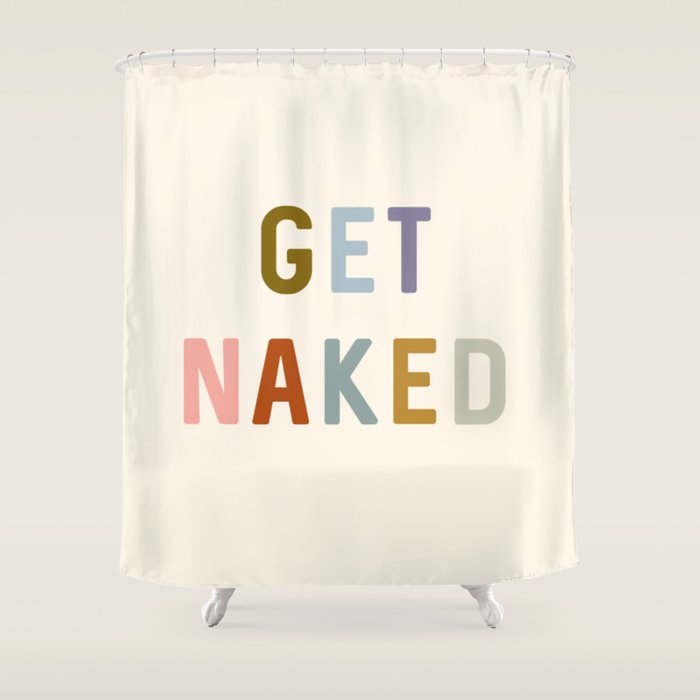 Get Naked, Modern Bathroom Decor Shower Curtain Gallery Image 1