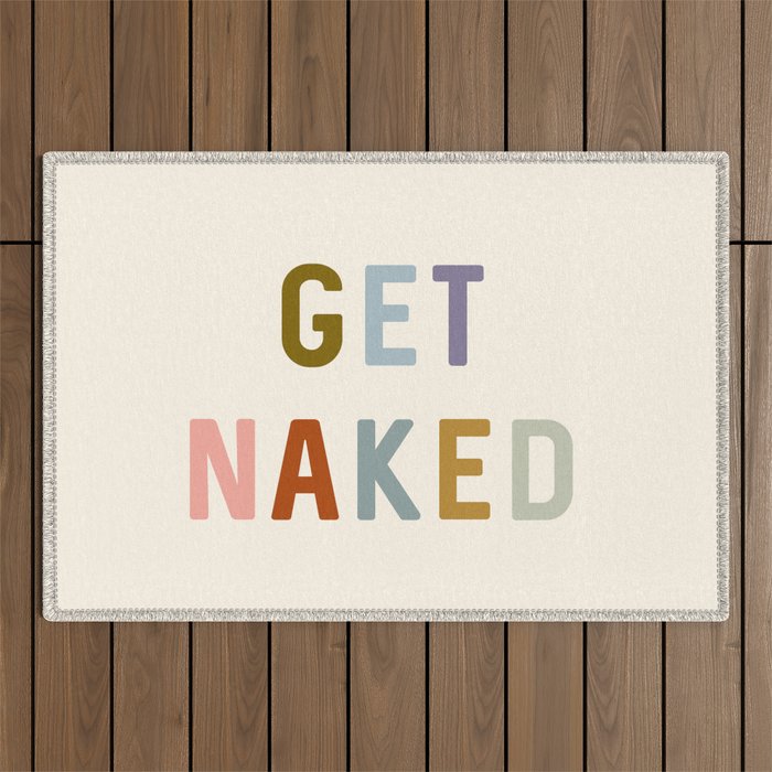 Get Naked, Modern Bathroom Decor Outdoor Rug Gallery Image 1