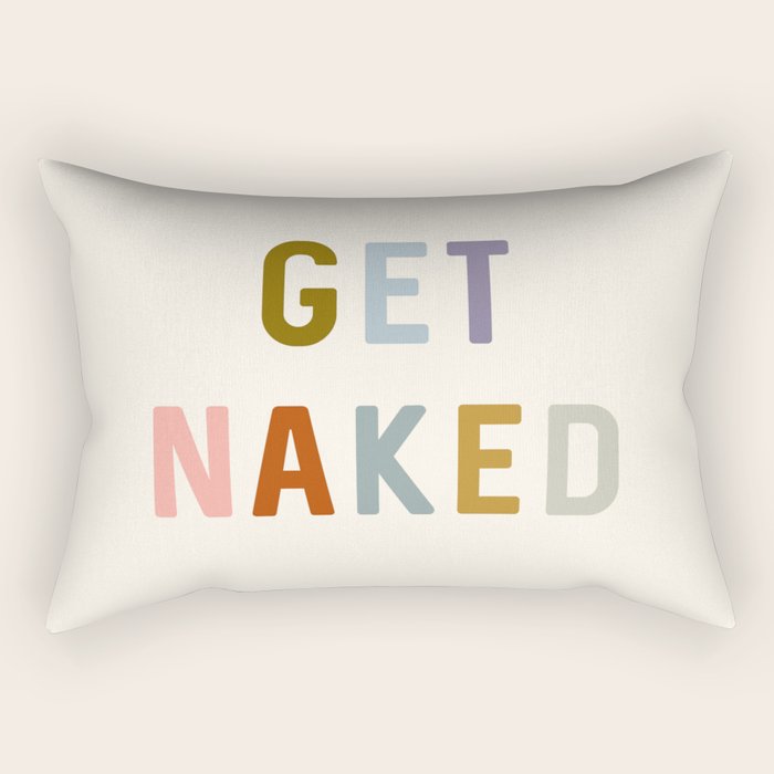 Get Naked, Modern Bathroom Decor Rectangular Pillow Gallery Image 2