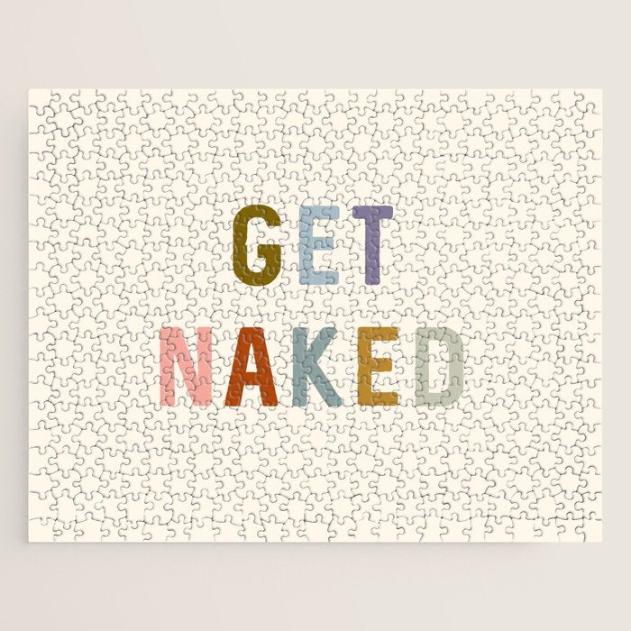 Get Naked, Modern Bathroom Decor Jigsaw Puzzle Gallery Image 1