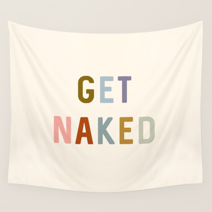 Get Naked, Modern Bathroom Decor Wall Tapestry Gallery Image 4