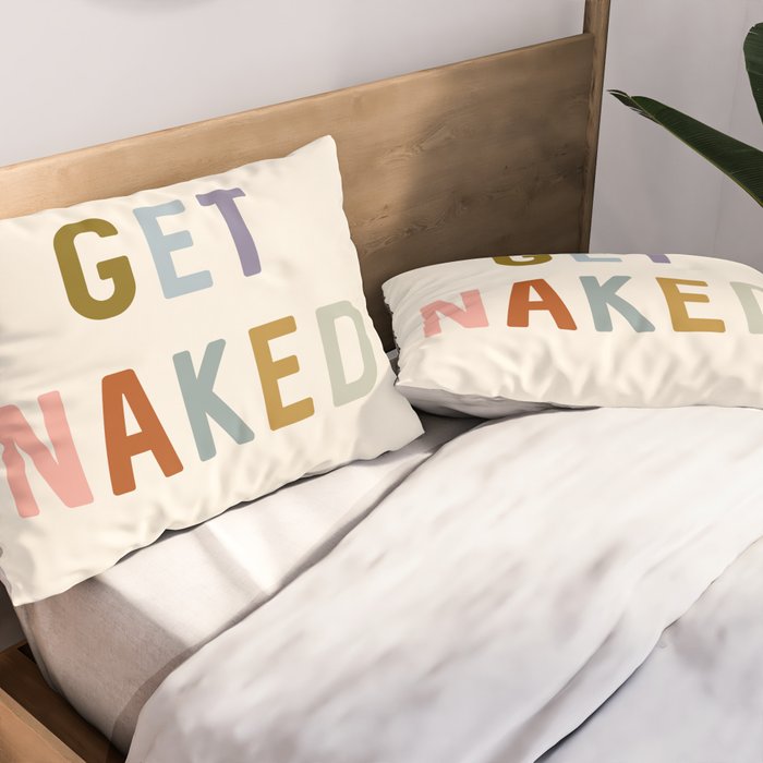 Get Naked, Modern Bathroom Decor Pillow Sham Gallery Image 2