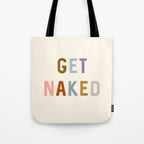 Get Naked, Modern Bathroom Decor Tote Bag Gallery Image 1