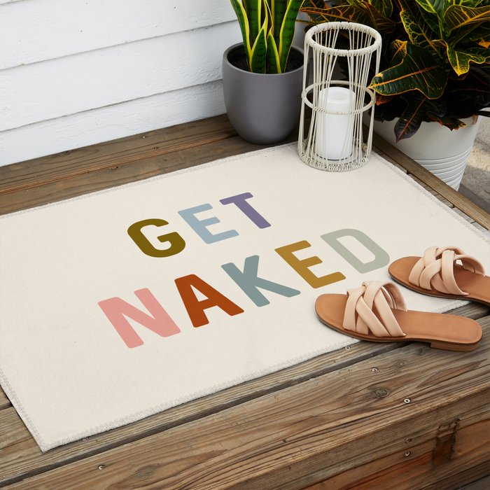 Get Naked, Modern Bathroom Decor Outdoor Rug Gallery Image 2