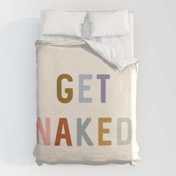 Get Naked, Modern Bathroom Decor Duvet Cover Gallery Image 6