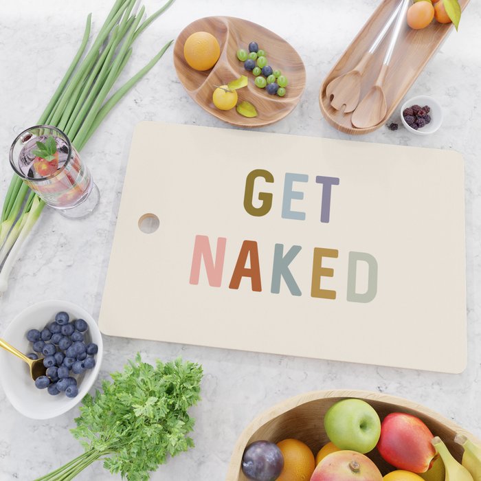 Get Naked, Modern Bathroom Decor Cutting Board Gallery Image 2
