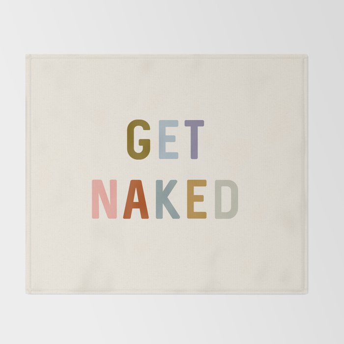 Get Naked, Modern Bathroom Decor Throw Blanket Gallery Image 2