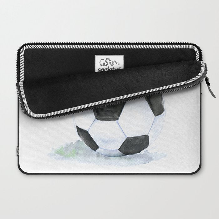 Soccer Ball Watercolor Laptop Sleeve Gallery Image 2
