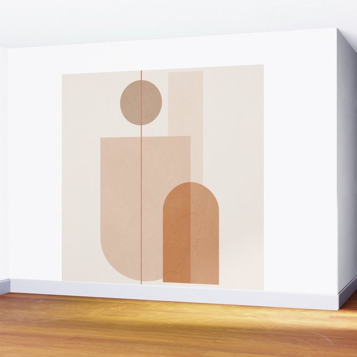 Minimal Geometric Shapes 9 Wall Mural Gallery Image 2