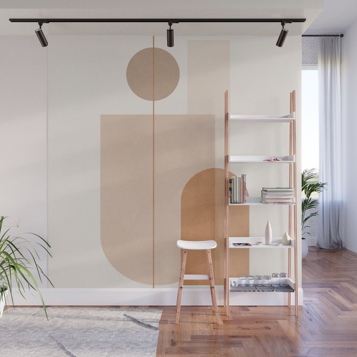 Minimal Geometric Shapes 9 Wall Mural Gallery Image 1
