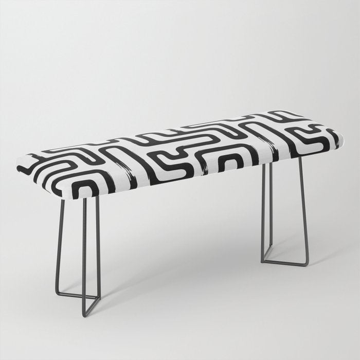 Hand drawn paint brush line pattern Bench Gallery Image 1