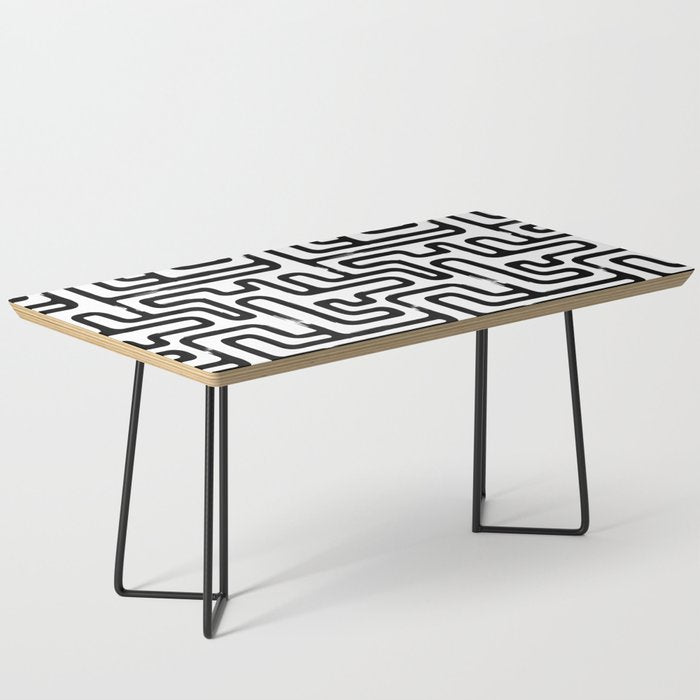 Hand drawn paint brush line pattern Coffee Table Gallery Image 1