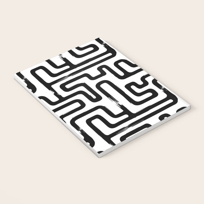 Hand drawn paint brush line pattern Notebook Gallery Image 3