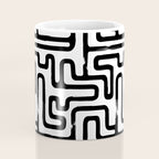Hand drawn paint brush line pattern Coffee Mug Gallery Image 4