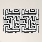 Hand drawn paint brush line pattern Welcome Mat Gallery Image 1