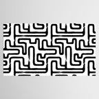 Hand drawn paint brush line pattern Tablecloth Gallery Image 2