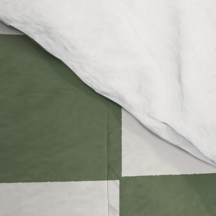 Soft Checkerboard Muted Green Comforter Gallery Image 4