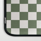 Soft Checkerboard Muted Green Laptop Sleeve Gallery Image 3