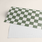 Soft Checkerboard Muted Green Wrapping Paper Gallery Image 2