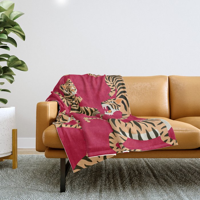Year of the Tiger Throw Blanket Gallery Image 1