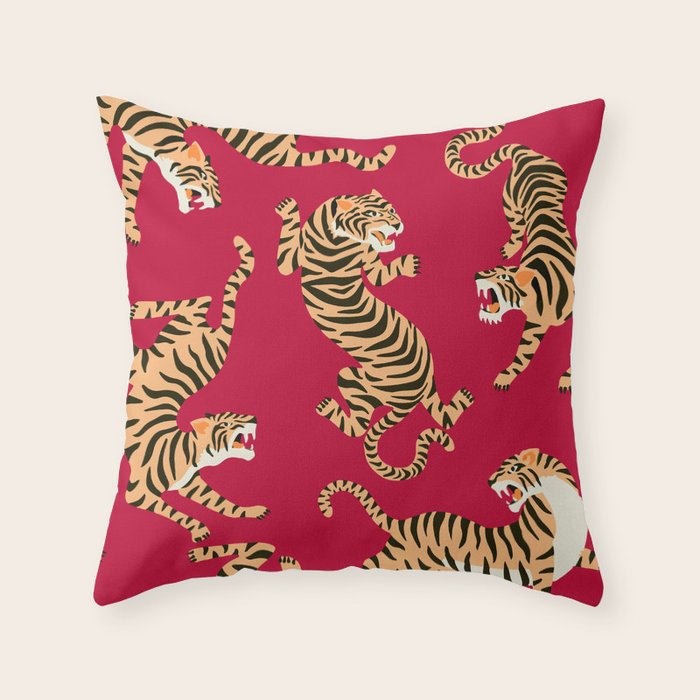 Year of the Tiger Throw Pillow Gallery Image 1